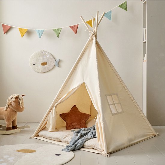 Tipi tent als voorleeshoekje