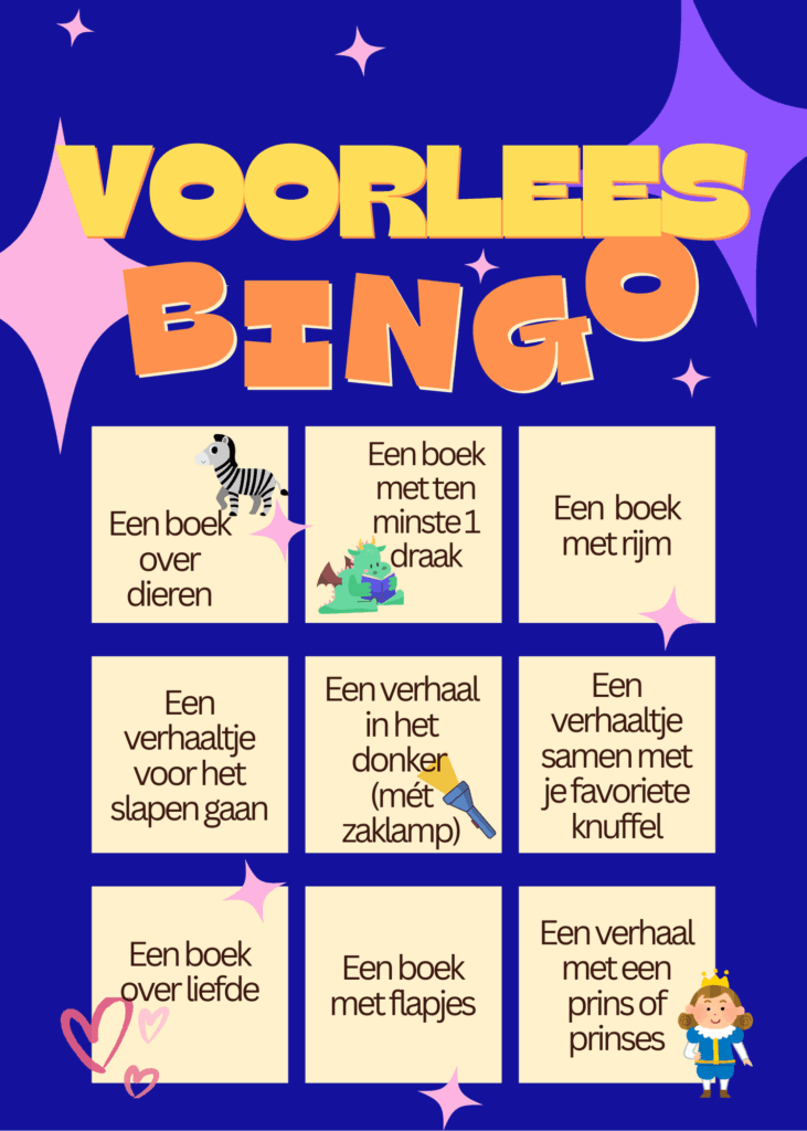 Voorleesbingo kaart